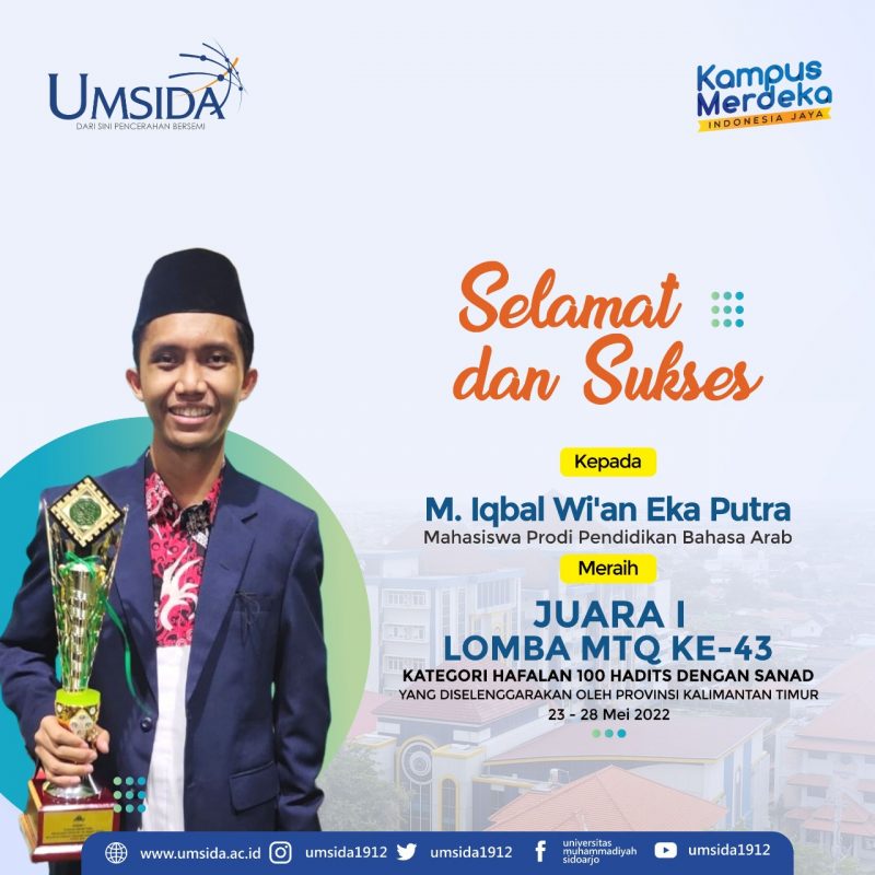 Mahasiswa Pba Umsida Juara 1 Mtq Provinsi Kalimantan