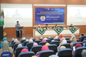 Pernyataan sikap dan peran Muhammadiyah dalam pagelaran politik 2024 disampaikan oleh sekum PP Muhamamdiyah di Umsida