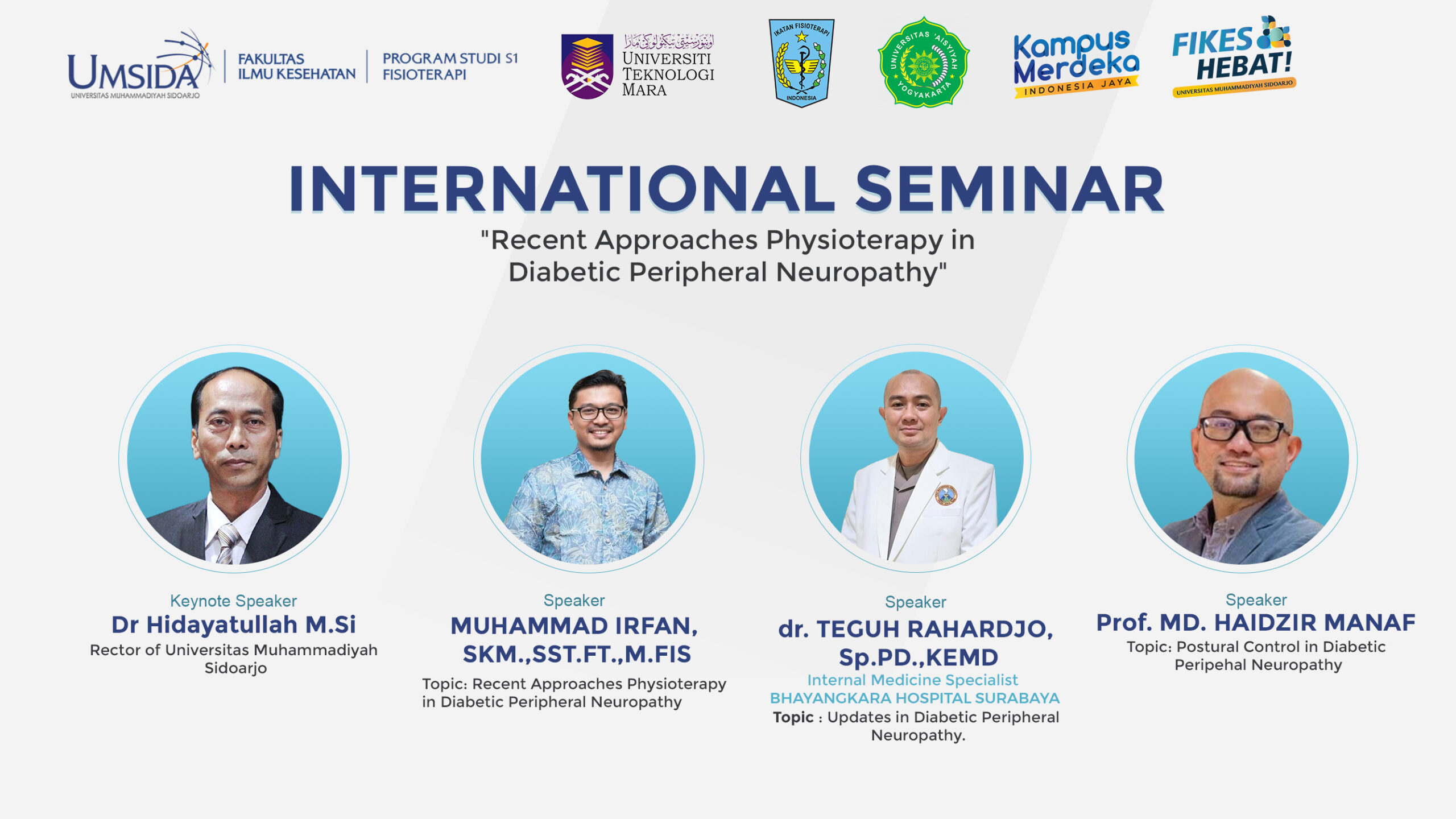 Fisioterapi Umsida Gelar Seminar Internasional Pendekatan terbaru Fisioterapi pada Neuropati Perifer Diabetic