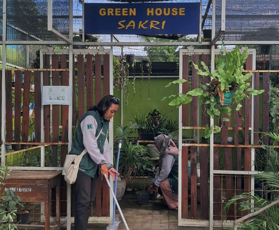 Mahasiswa KKN T Umsida Rehabilitasi Green House