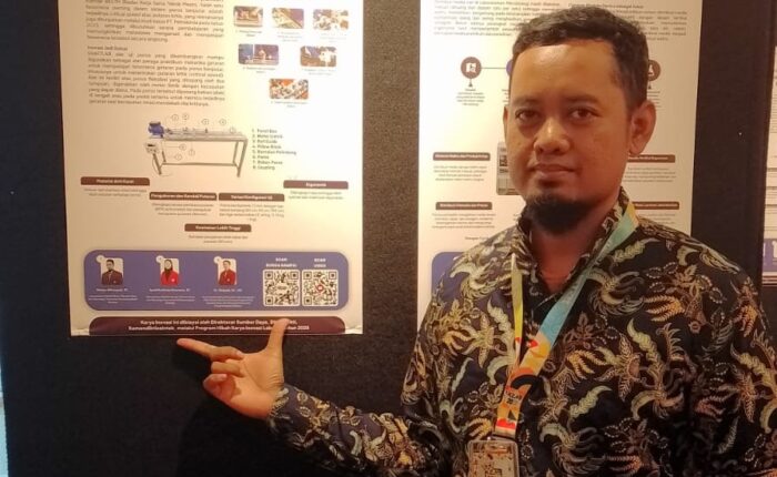 Laboran Teknik Mesin Berkesempatan untuk mengenalkan inovasinya yang bertajuk Rancang Bangun