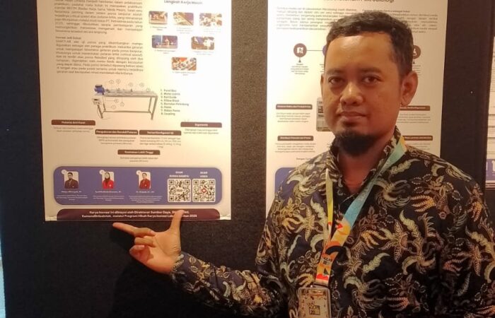 Laboran Teknik Mesin Berkesempatan untuk mengenalkan inovasinya yang bertajuk Rancang Bangun