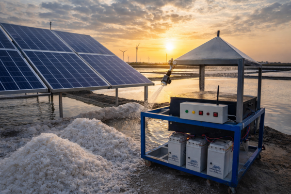 inovasi plts iot kontrol produksi garam