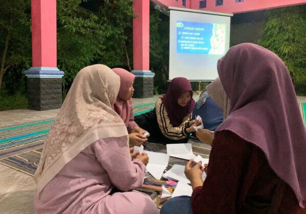 buket bunga dari limbah kertas